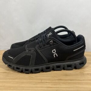 On Cloud 5 Running Shoes Mens Size 8 Black Black CloudTec Athletic Sneakers